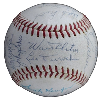 1963 World Series Champion L.A. Dodgers Signed Baseball (25 Signatures) Including Koufax and Drysdale.